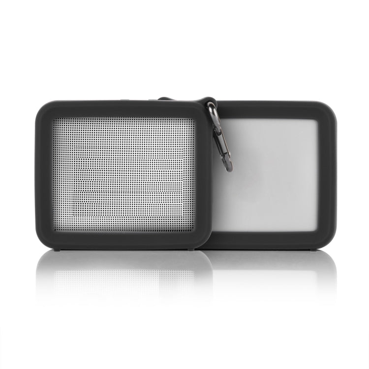 2 PCS For JBL GO2 Bluetooth Speaker Silicone Protective Case Four-corner Anti-fall Sound Case with Carabiner