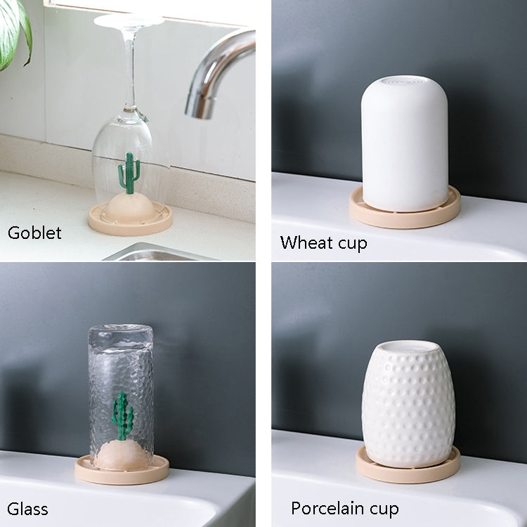 2 Sets Drain Coaster Cover Three-Dimensional Plant Multifunctional Dust-Proof Cover Glass Storage Rack