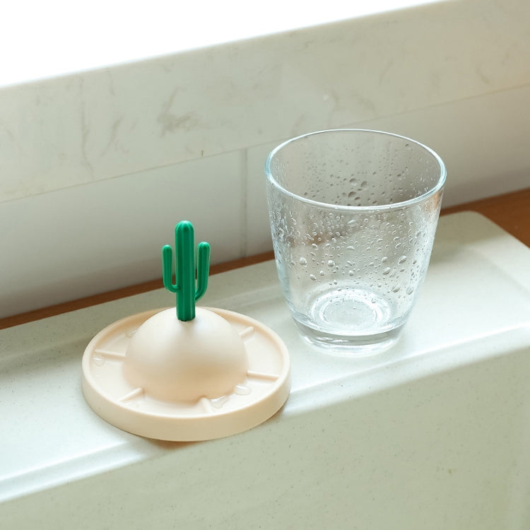 2 Sets Drain Coaster Cover Three-Dimensional Plant Multifunctional Dust-Proof Cover Glass Storage Rack