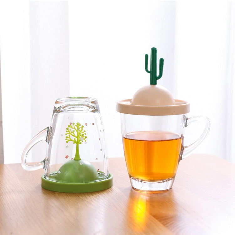 2 Sets Drain Coaster Cover Three-Dimensional Plant Multifunctional Dust-Proof Cover Glass Storage Rack