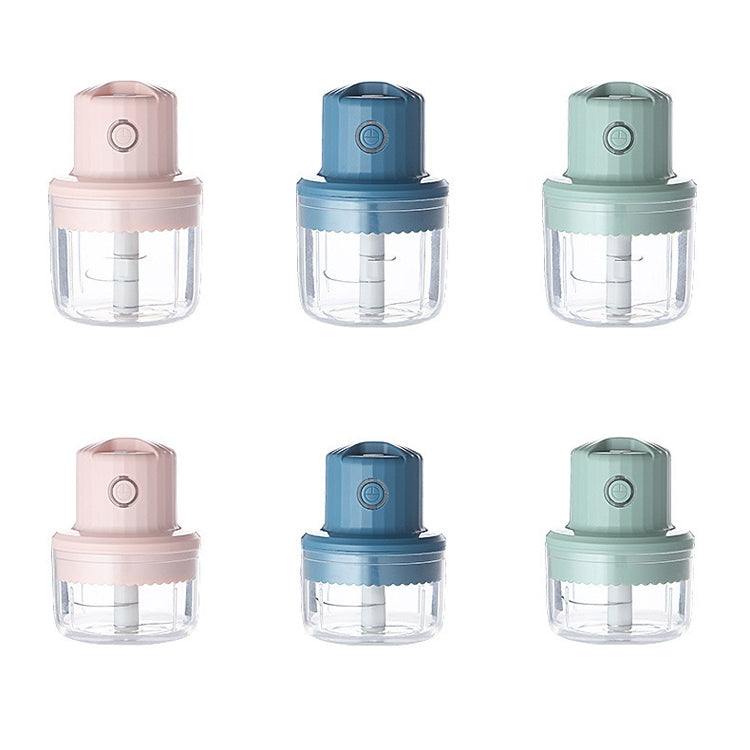 Baby Food Supplement Meat Grinder Electric Mini USB Rechargeable Mixer Small Minced Meat Garlic Masher Large (Green)