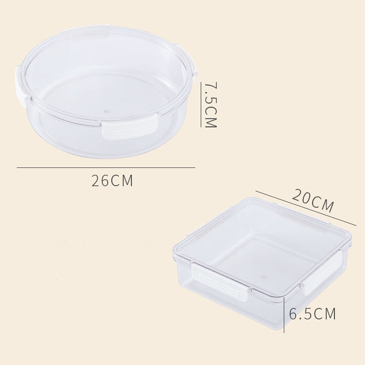 Candy Box Transparent Iving Room Snack Basin Multifunctional Moisture-Proof Plastic Household Sealed Dried Fruit Box With Lid Square Fruit Plate Without Grid