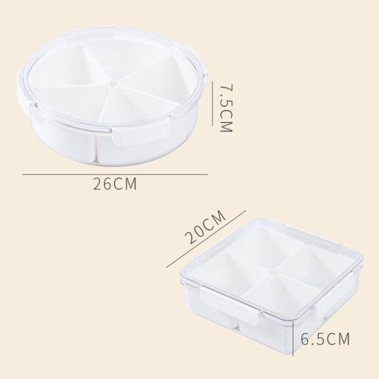 Candy Box Transparent Iving Room Snack Basin Multifunctional Moisture-Proof Plastic Household Sealed Dried Fruit Box With Lid Square Fruit Plate Division