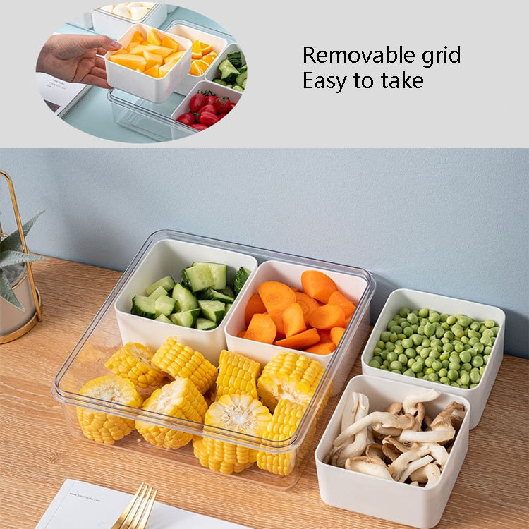 Candy Box Transparent Iving Room Snack Basin Multifunctional Moisture-Proof Plastic Household Sealed Dried Fruit Box With Lid Square Fruit Plate Division