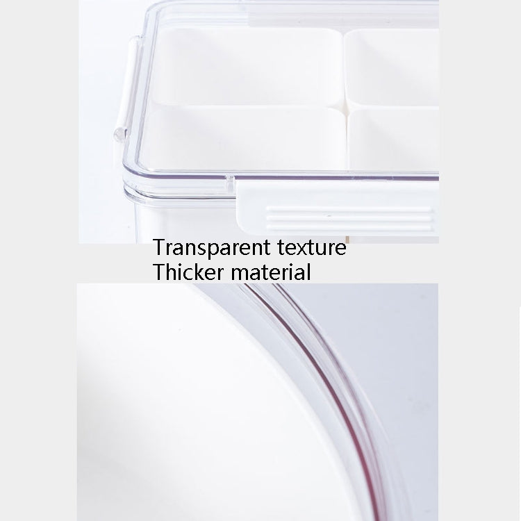 Candy Box Transparent Iving Room Snack Basin Multifunctional Moisture-Proof Plastic Household Sealed Dried Fruit Box With Lid Square Fruit Plate Division