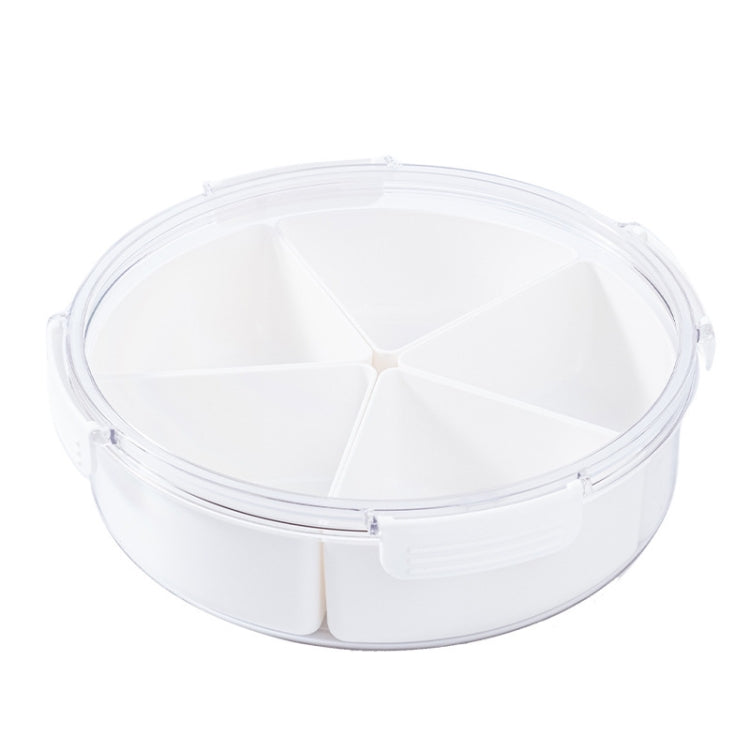 Candy Box Transparent Iving Room Snack Basin Multifunctional Moisture-Proof Plastic Household Sealed Dried Fruit Box With Lid Round Fruit Plate Division