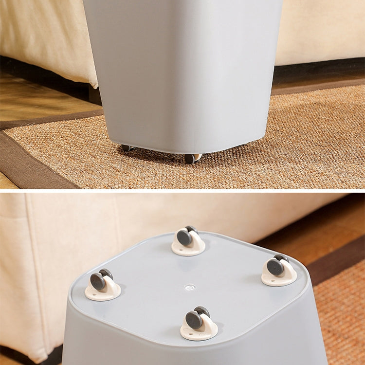 4 Set Stickable Pulleys Rollers Storage Box Rack Wheels Movable Wheels(Beige)