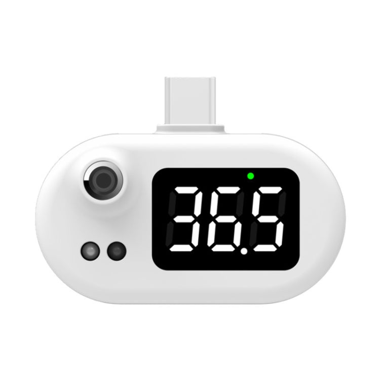 K8 Automatic Infrared Mobile Phone Smart Thermometer Non-Contact Human Body Thermometer, Specification: Type-C Head(White)