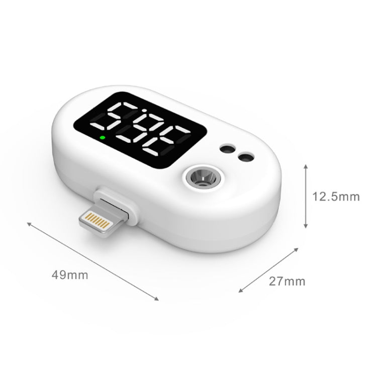 K8 Automatic Infrared Mobile Phone Smart Thermometer Non-Contact Human Body Thermometer, Specification: Type-C Head(White)