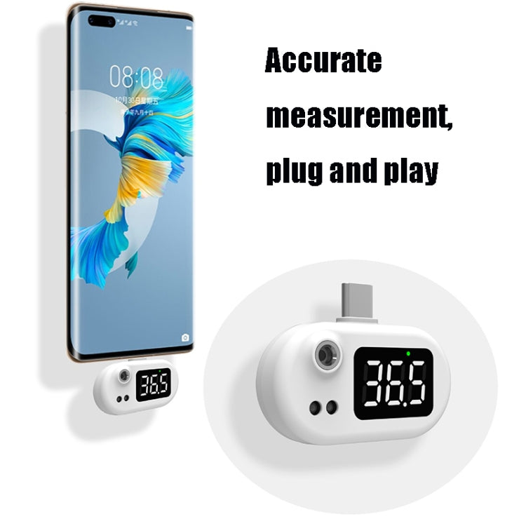 K8 Automatic Infrared Mobile Phone Smart Thermometer Non-Contact Human Body Thermometer, Specification: iPhone Head(White)