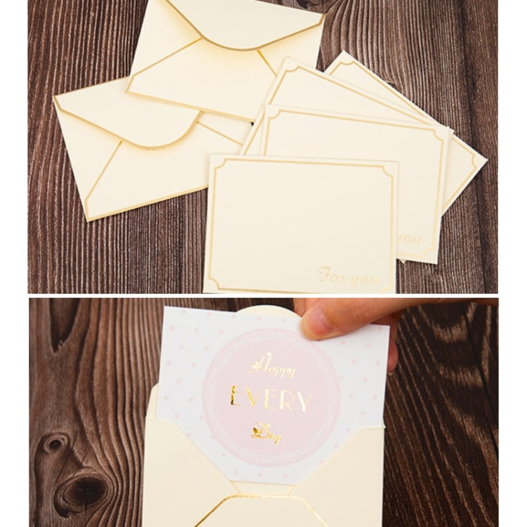 100 PCS Valentines Day Bronzing Greeting Card Flower Shop Birthday Thank You Card