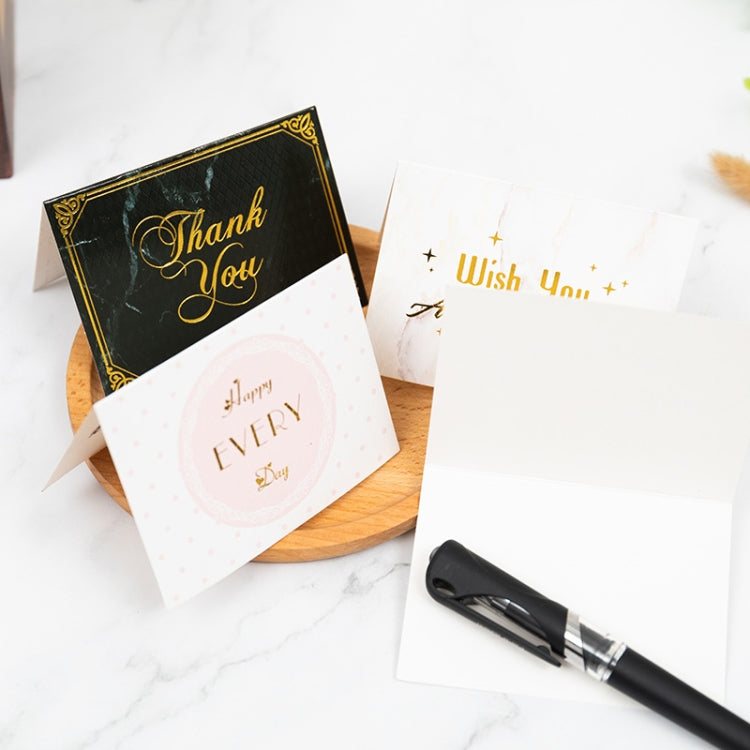 100 PCS Valentines Day Bronzing Greeting Card Flower Shop Birthday Thank You Card