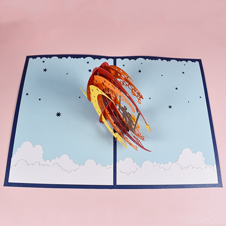3 PCS Valentine Day Greeting Card 3D Stereo Love Blessing Card