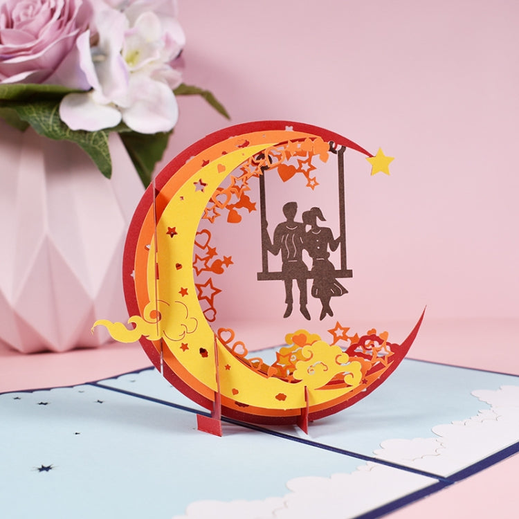 3 PCS Valentine Day Greeting Card 3D Stereo Love Blessing Card