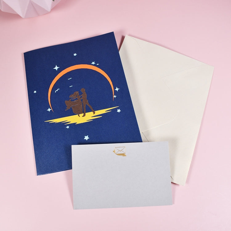3 PCS Valentine Day Greeting Card 3D Stereo Love Blessing Card