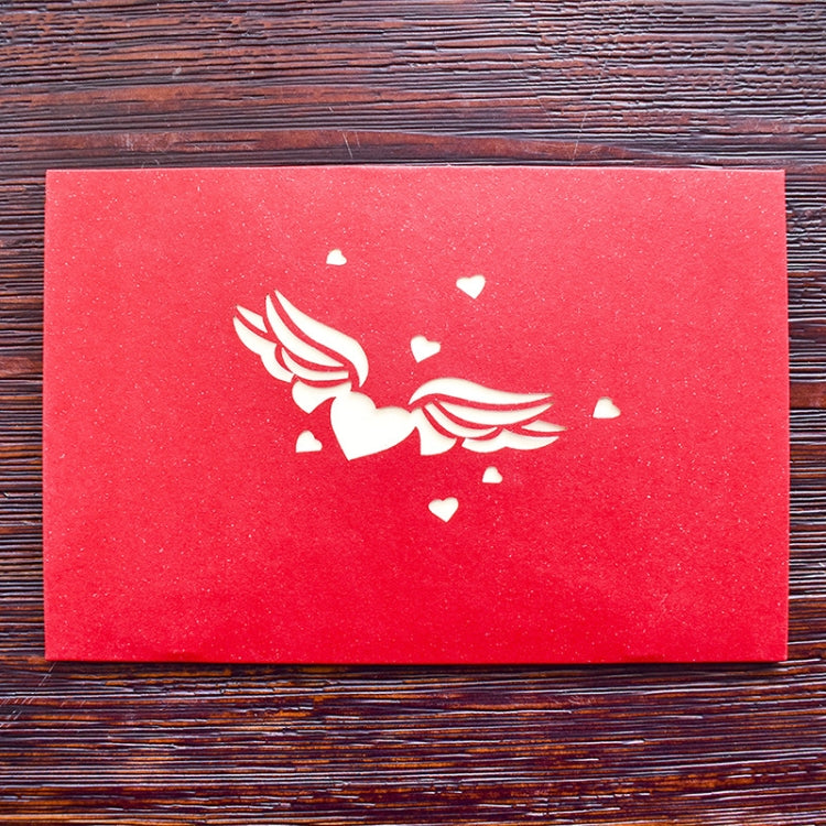 2 PCS 3D Three-Dimensional Greeting Card Valentine'S Day Love Blessing Handmade Card