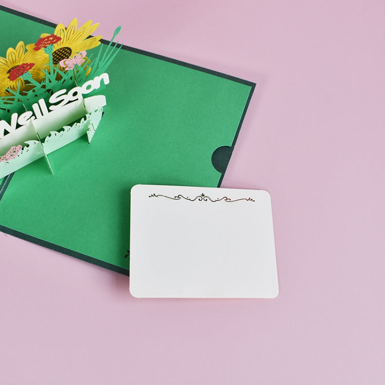 2 PCS 3D Three-Dimensional Greeting Card Condolences Comfort Card