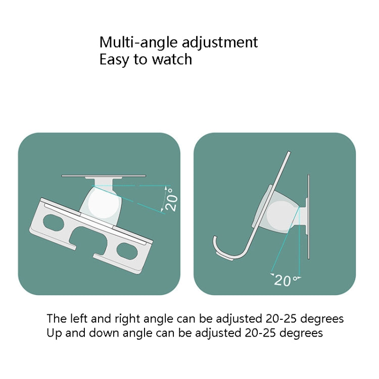 2 PCS Wall-Mounted Mobile Phone Holder Creative Sticking Multifunctional Storage Rack, Colour: Plastic White B31