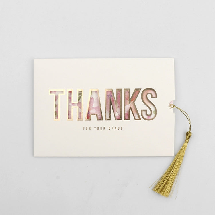 10 PCS Holiday Blessing Thank You Greeting Card Watercolor Flowers Text Card