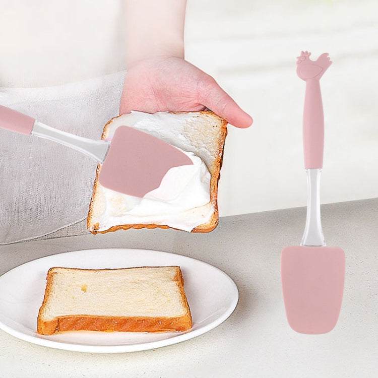 3 in 1 Silicone Baking Set DIY Plastic Rooster Handle Scraper Barbecue Brush Rolling Pin Set