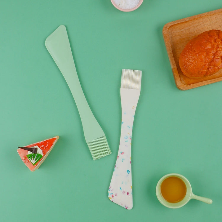 2 PCS Double-Headed Dual-Purpose Silicone Spatula Baking And Grilling Integrated Spatula Oil Brush