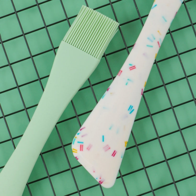2 PCS Double-Headed Dual-Purpose Silicone Spatula Baking And Grilling Integrated Spatula Oil Brush