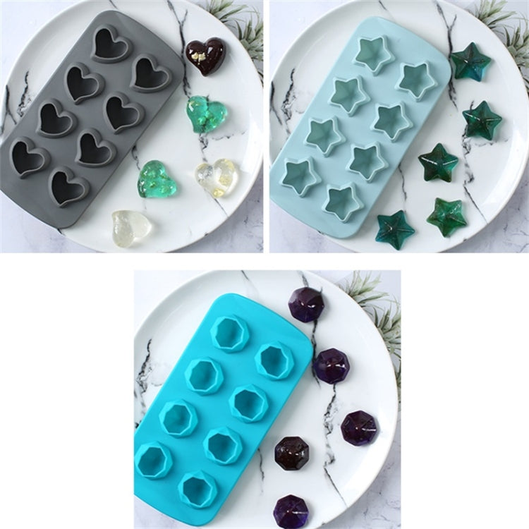 2 PCS Creative Silicone Ice Tray Mold 8 Continuous Mould Home-Made DIY Ice Tray Box, Style: Heart-shaped  (Pink)