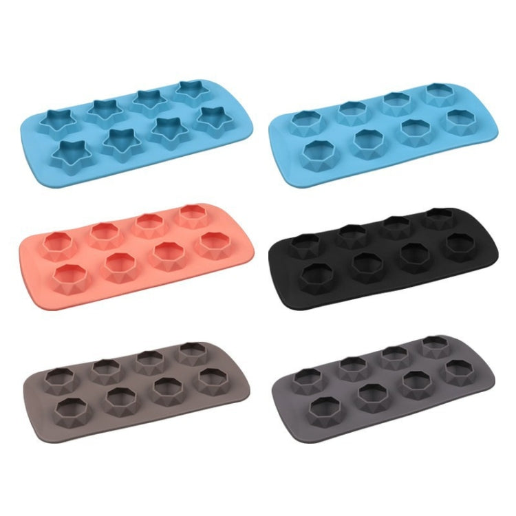 2 PCS Creative Silicone Ice Tray Mold 8 Continuous Mould Home-Made DIY Ice Tray Box, Style: Brick (Gray)