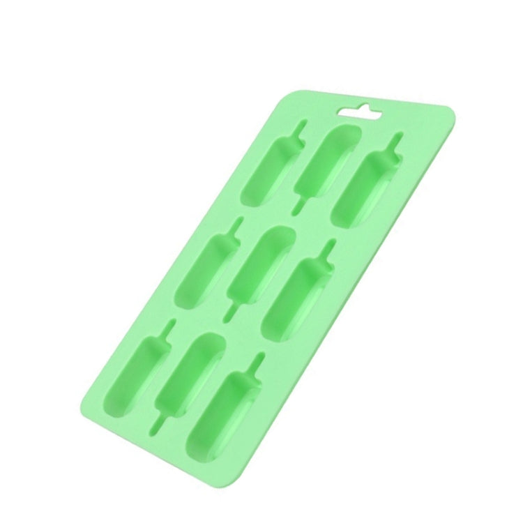 2 PCS Creative Silicone Ice Tray Mold 8 Continuous Mould Home-Made DIY Ice Tray Box, Style: Ice Cream (Blue)