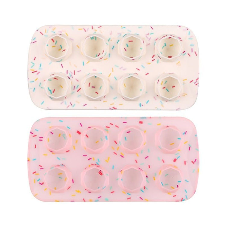 2 PCS Creative Silicone Ice Tray Mold 8 Continuous Mould Home-Made DIY Ice Tray Box, Style: Brick (Candy Color)