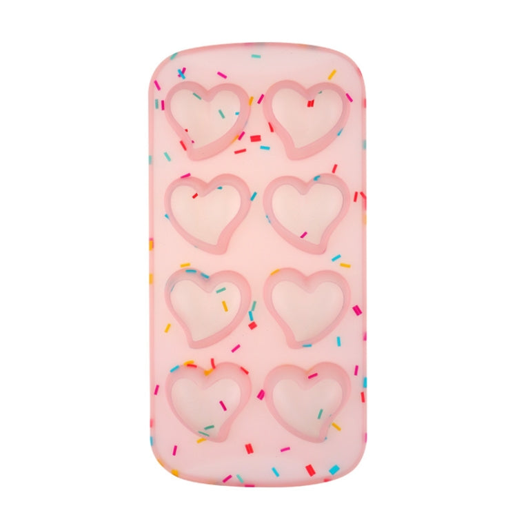 2 PCS Creative Silicone Ice Tray Mold 8 Continuous Mould Home-Made DIY Ice Tray Box, Style: Heart-shaped  (Jelly Effect)