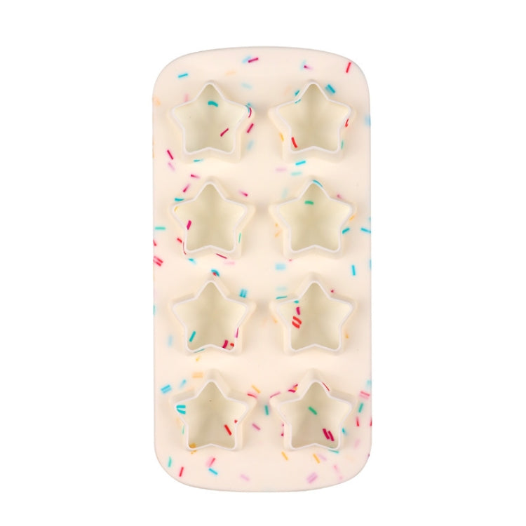 2 PCS Creative Silicone Ice Tray Mold 8 Continuous Mould Home-Made DIY Ice Tray Box, Style: Five-star (Candy Effect)