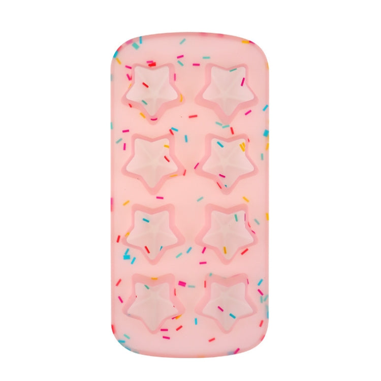 2 PCS Creative Silicone Ice Tray Mold 8 Continuous Mould Home-Made DIY Ice Tray Box, Style: Five-star ice tray (jelly effect)