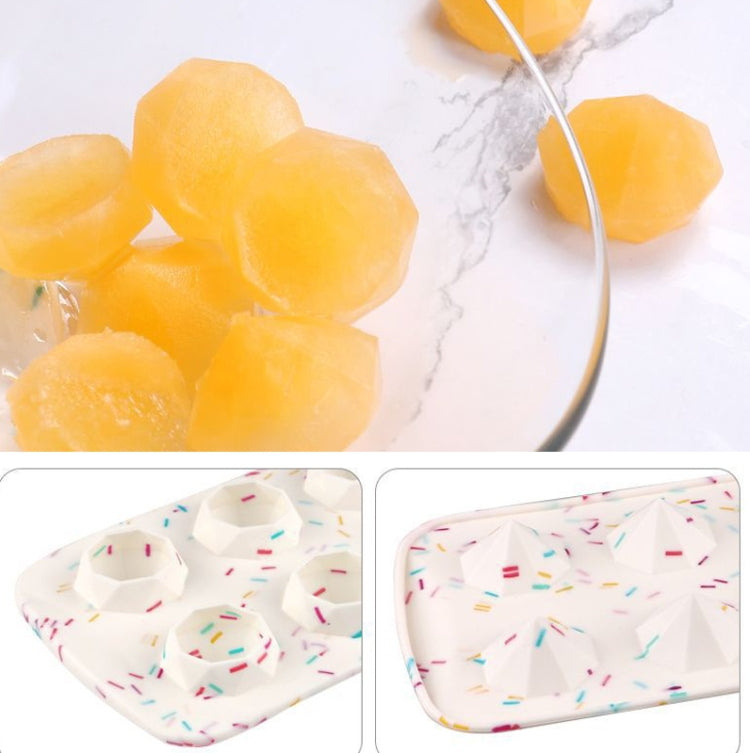 2 PCS Creative Silicone Ice Tray Mold 8 Continuous Mould Home-Made DIY Ice Tray Box, Style: Five-star ice tray (jelly effect)