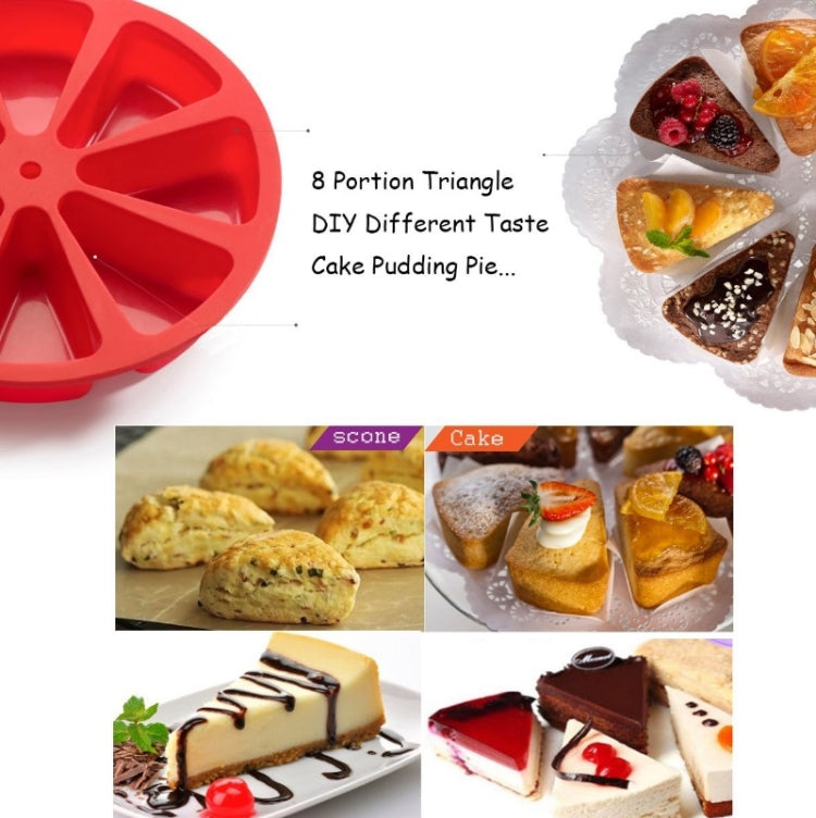 2 PCS Silicone Orange Shape 8-Point Mold Kitchen Cake Pizza Baking Model