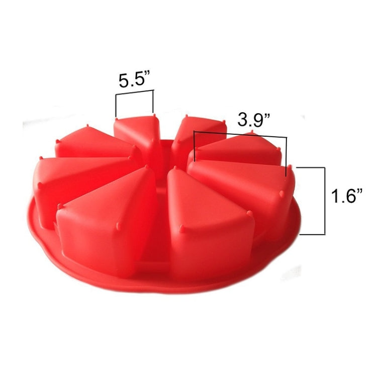 2 PCS Silicone Orange Shape 8-Point Mold Kitchen Cake Pizza Baking Model