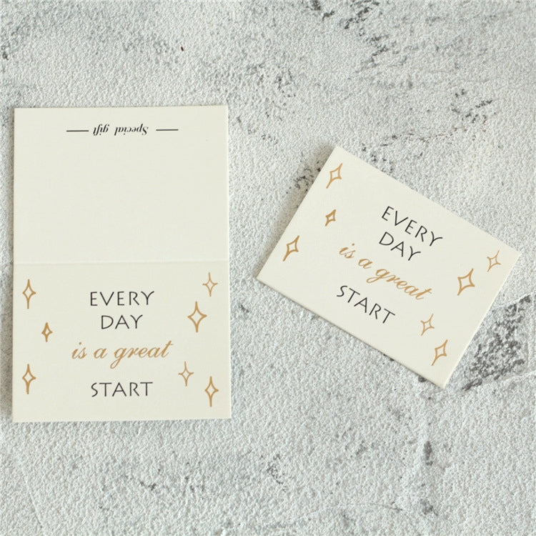 25 PCS Bronzing Birthday Thank You Card Flowers Message Greeting Card