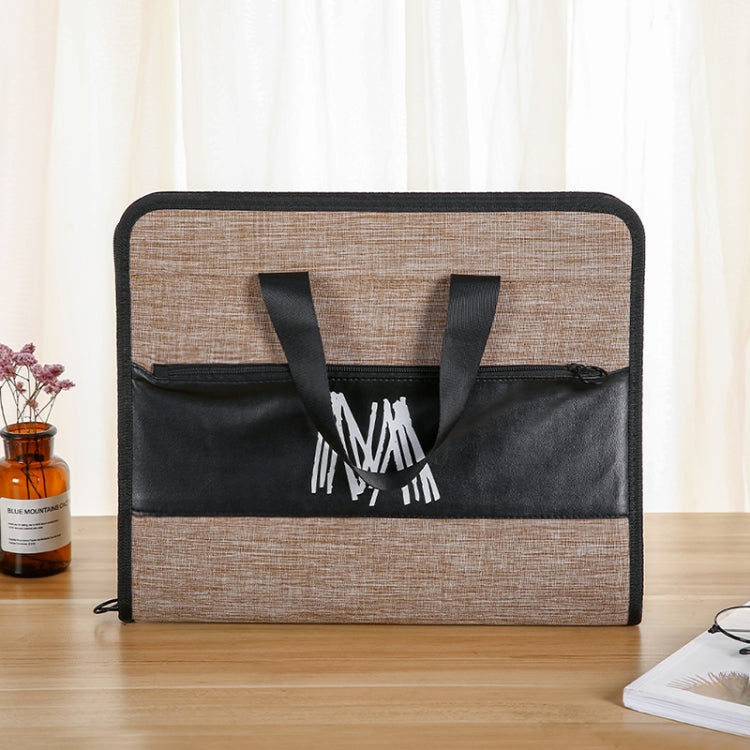 Student Insert Data Storage File Bag Waterproof 13 Grid Portable Organ Bag