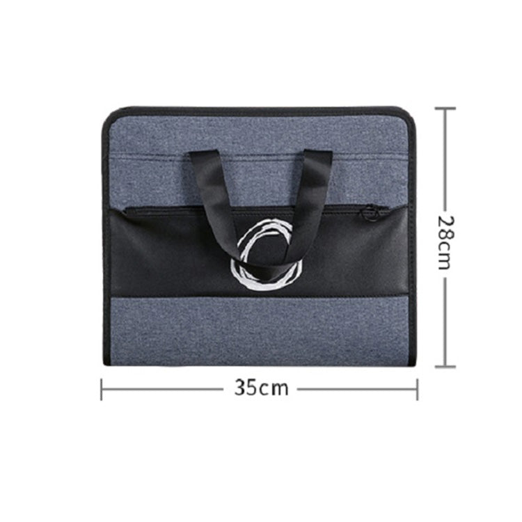 Student Insert Data Storage File Bag Waterproof 13 Grid Portable Organ Bag