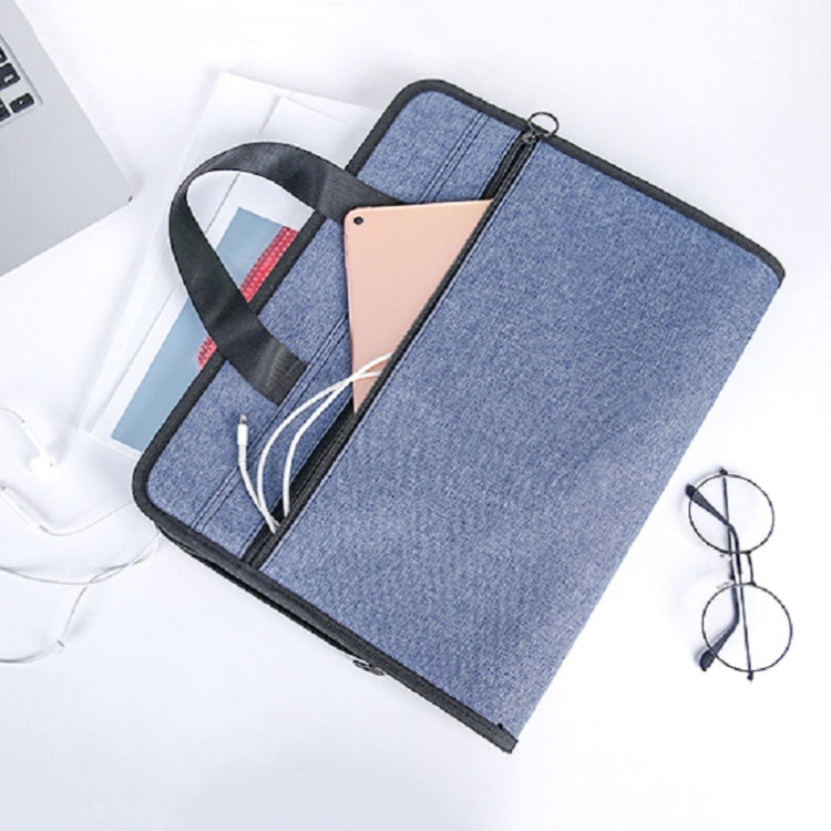 Student Insert Data Storage File Bag Waterproof 13 Grid Portable Organ Bag