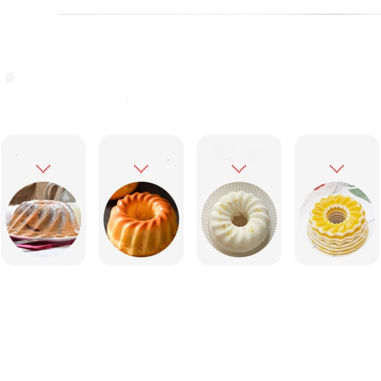 10 PCS Creative DIY Silicone Cake Cup Muffin Cup Baking Mold,Style: Hollow  (Candy Color)
