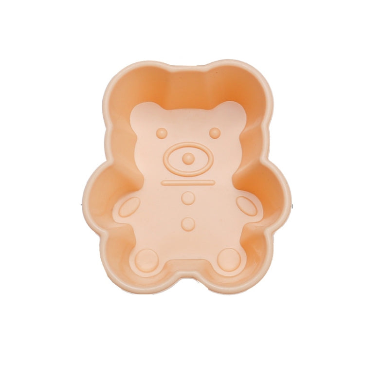 10 PCS Creative DIY Silicone Cake Cup Muffin Cup Baking Mold,Style: Bear  (Macron Pink)