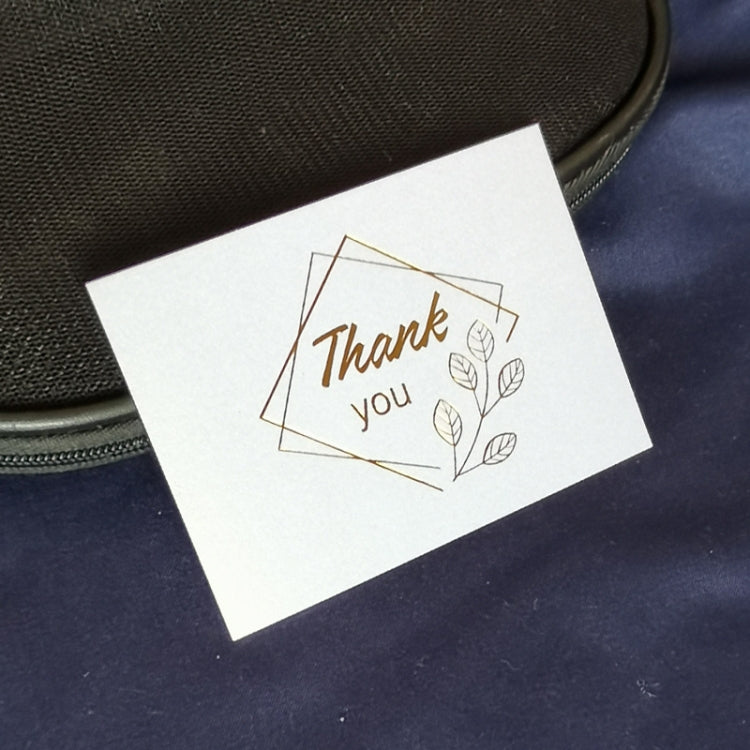 100 PCS Wedding Blessing Card Thank You Message Gift Decoration Card Bronzing Flower Greeting Card Thank You ï¼ˆWhiteï¼‰