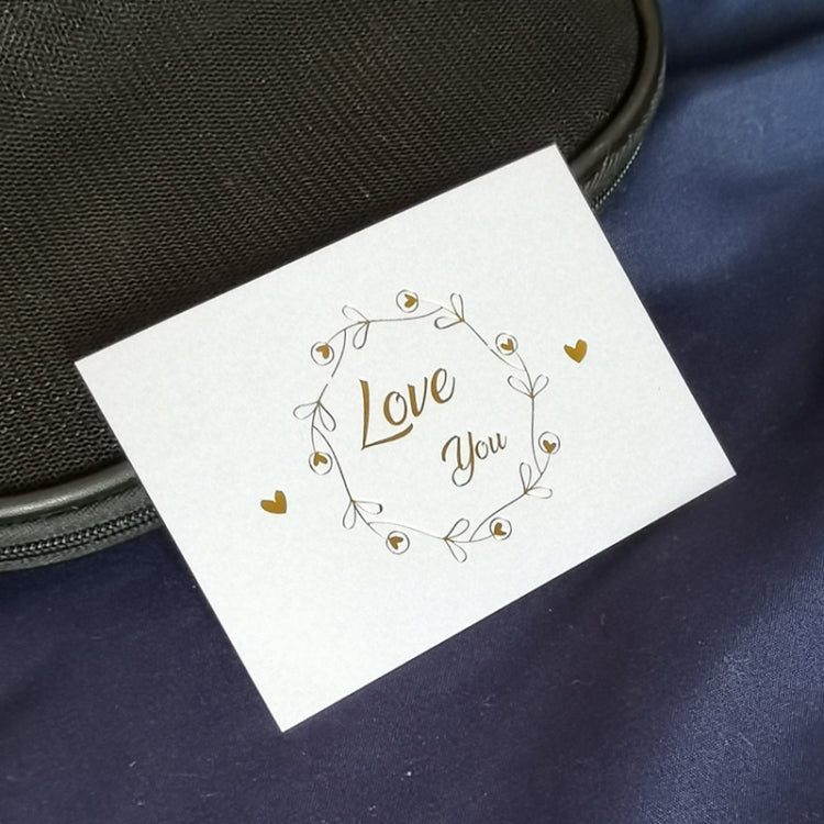 100 PCS Wedding Blessing Card Thank You Message Gift Decoration Card Bronzing Flower Greeting Card Love You ï¼ˆWhiteï¼‰