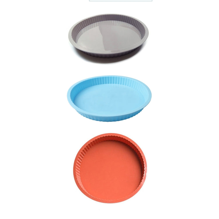 2 PCS 12 inch Pizza Baking Pan Silicone Disc Birthday Cake Mold Microwave Baking Pan Random Color Delivery