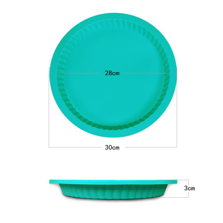 2 PCS 12 inch Pizza Baking Pan Silicone Disc Birthday Cake Mold Microwave Baking Pan Random Color Delivery
