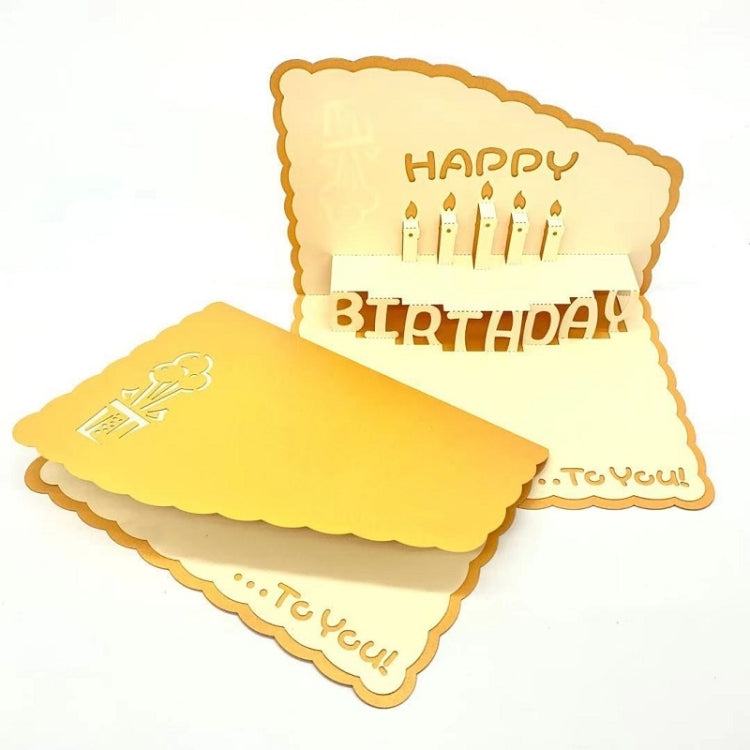 3 PCS 3D Paper Carving Hollow Greeting Card Birthday Wishes Thank You Card