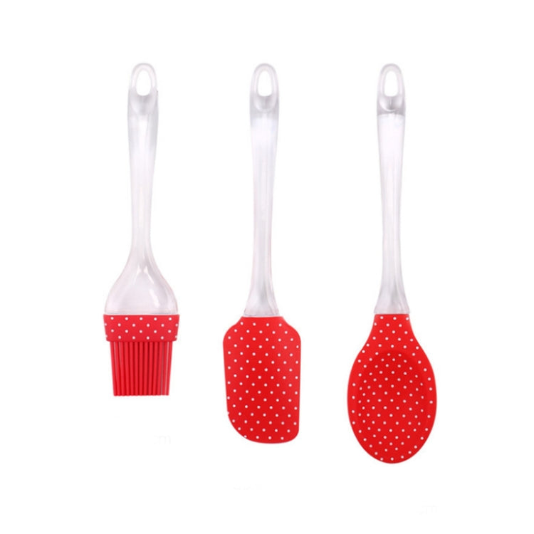 3 in 1 Baking Tool Set Printing Effect Baking Utensils DIY Oil Brush + Scraper + Spoon Set