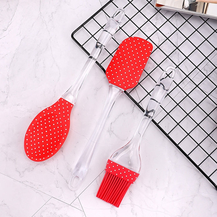 3 in 1 Baking Tool Set Printing Effect Baking Utensils DIY Oil Brush + Scraper + Spoon Set