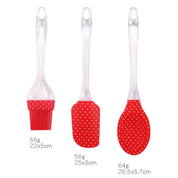 3 in 1 Baking Tool Set Printing Effect Baking Utensils DIY Oil Brush + Scraper + Spoon Set
